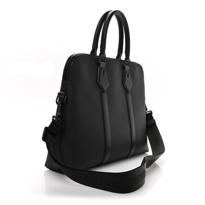 Louis Vuitton Calfskin Aerogram Takeoff Briefcase Black 3 of 9