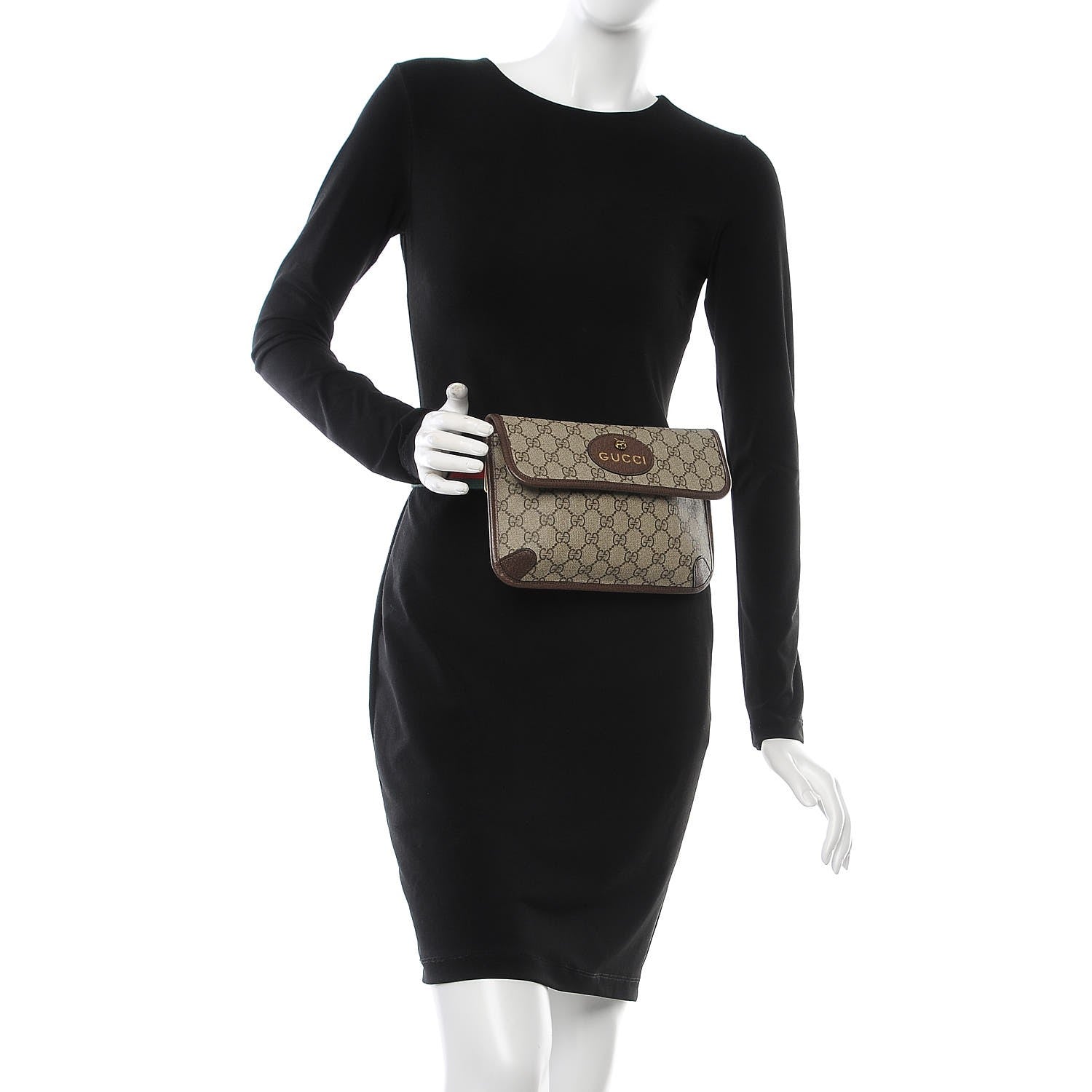 Gucci GG Supreme Monogram Neo Vintage Web Belt Bag Brown 2 of 8