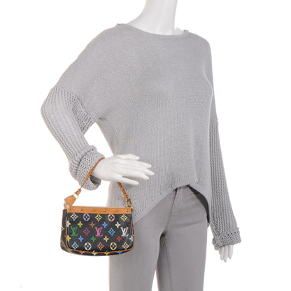 Louis Vuitton Monogram Multicolor Pochette Accessories Black 2 of 9