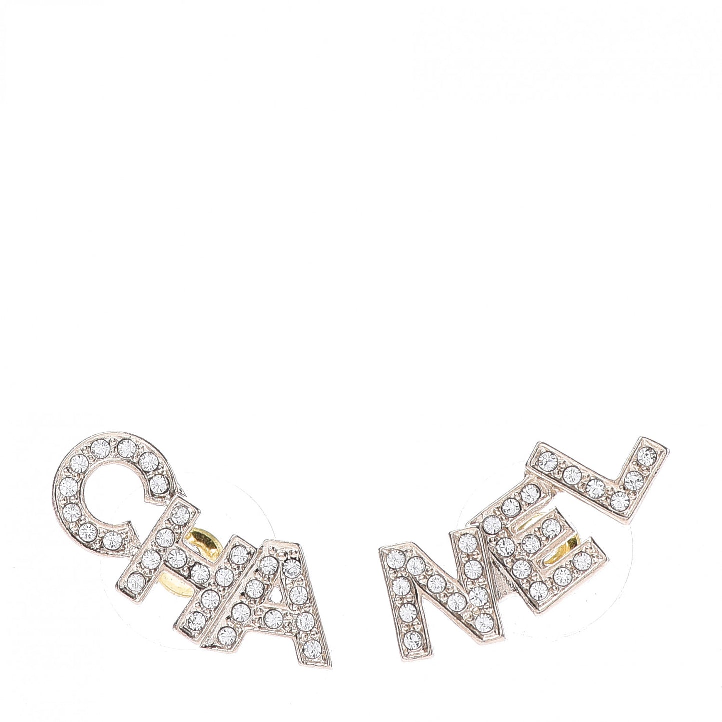 Crystal Pearl Signature Stud Earrings Gold
