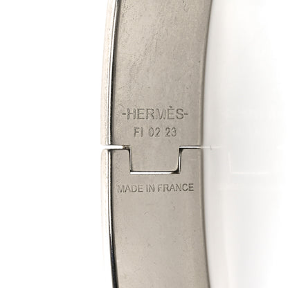 Hermes Matte Enamel Narrow Clic Clac HH Bracelet T6 Black 4 of 5