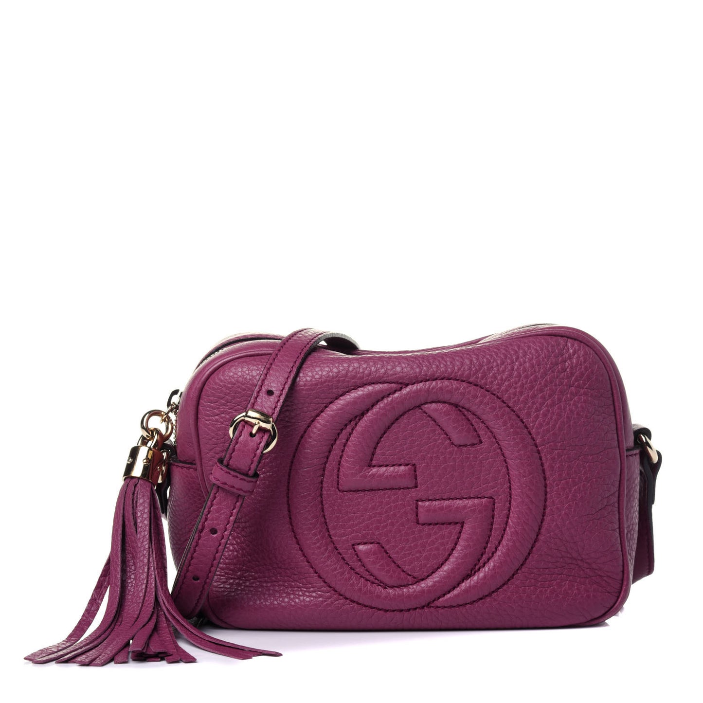Pebbled Calfskin Small Soho Disco Bag Peonia Flower