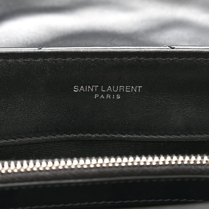 Saint Laurent Calfskin Y Quilted Monogram Small Loulou Chain Satchel Black 7 of 10