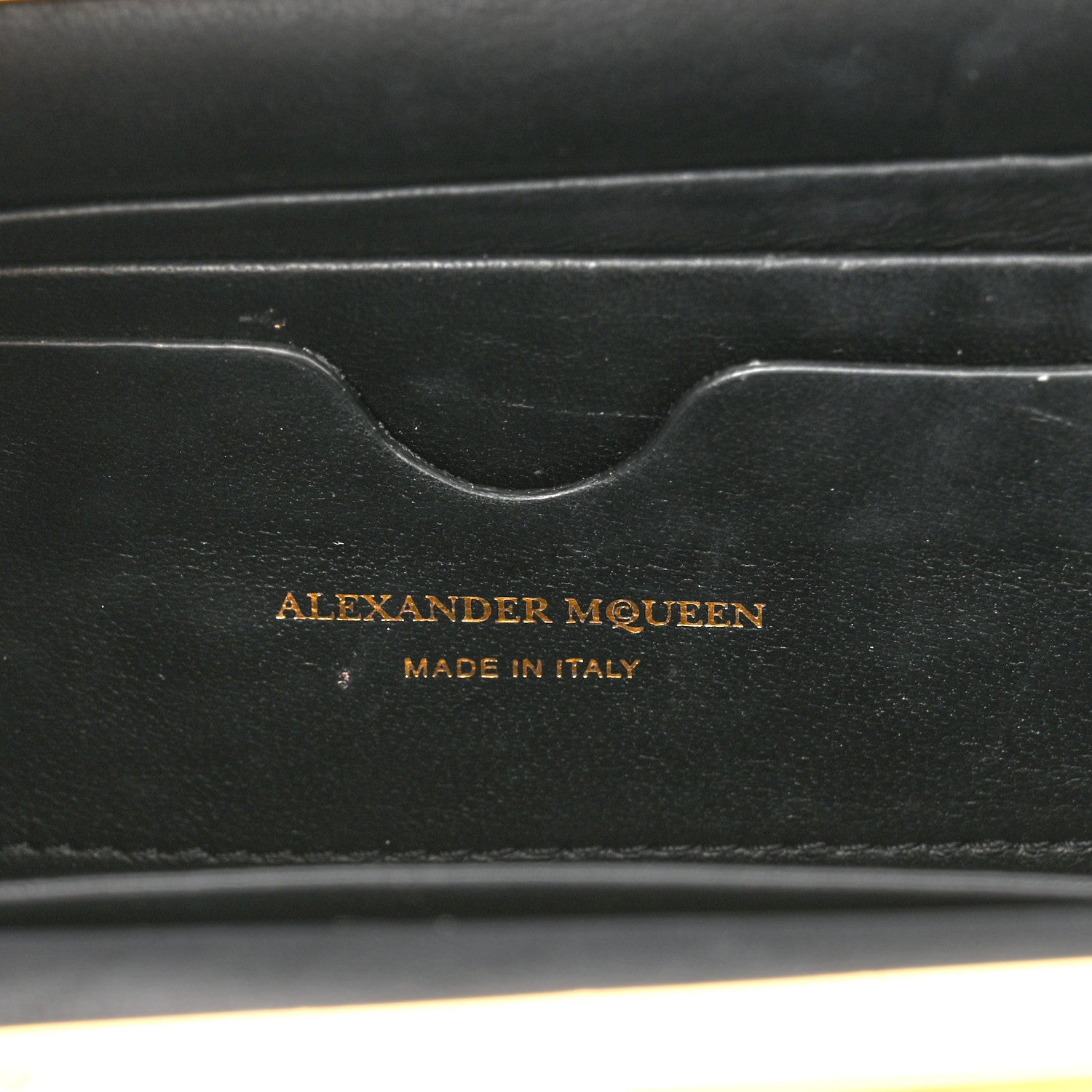 Alexander McQueen Nappa Skull Knuckle Wallet On Chain Black 6 of 10