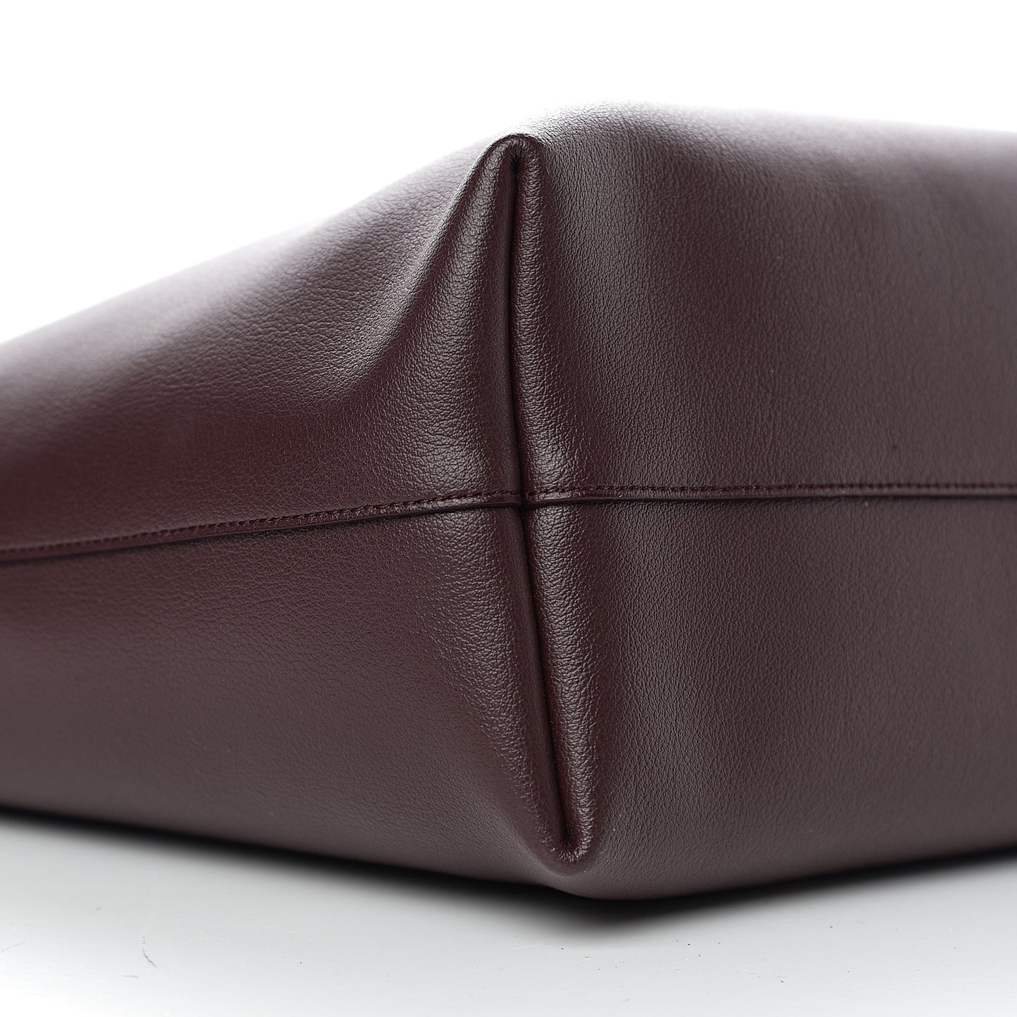 Calfskin Large Shopping Tote Bordeaux