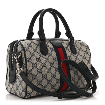Gucci GG Supreme Monogram Web Small Ophidia Top Handle Bag Beige Blue 3 of 11