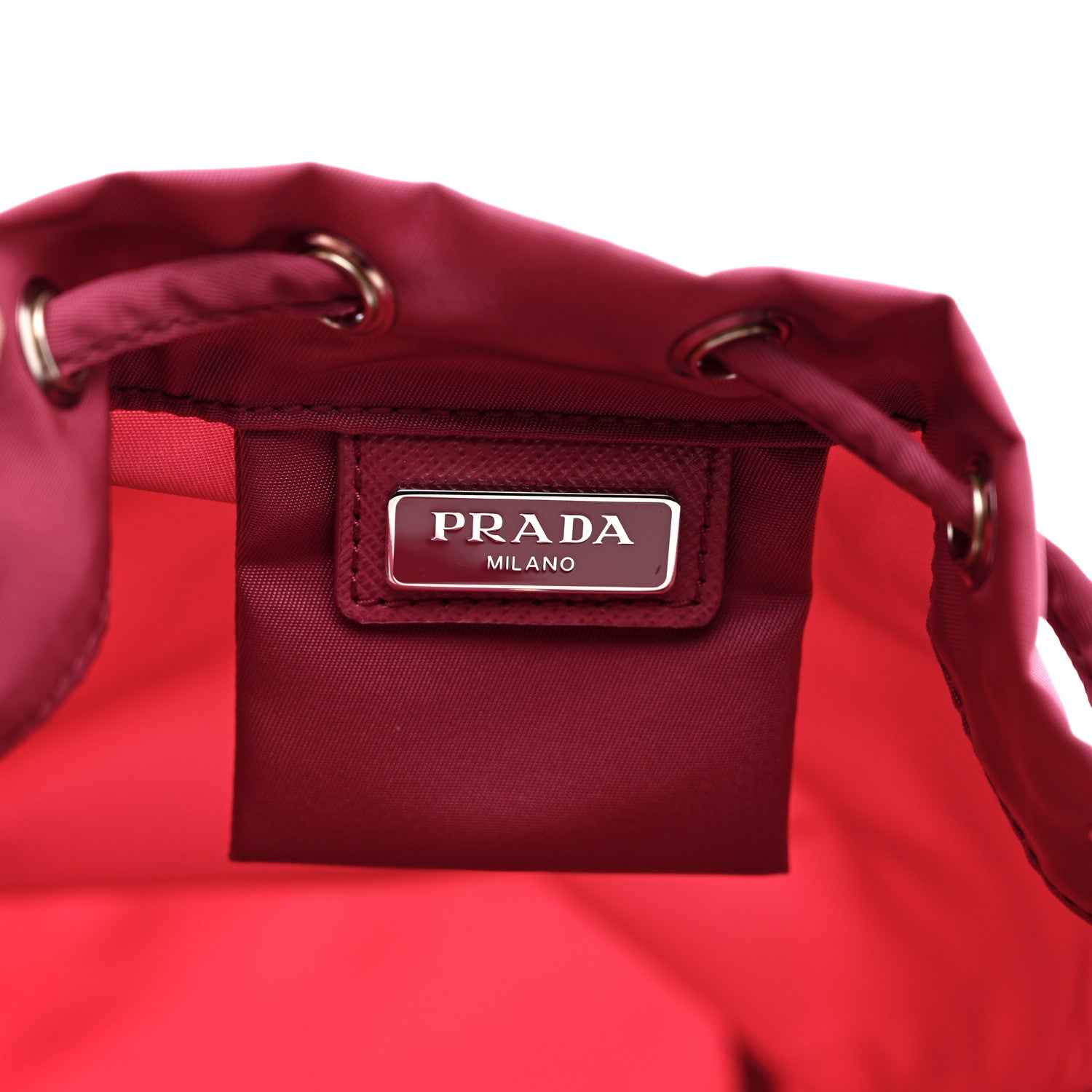 Prada Saffiano Tessuto Nylon Vela Bucket Wristlet 6 of 10