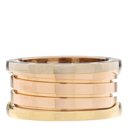 Bulgari 18K Rose White Yellow Gold B.Zero1 Four-Band Ring 55 7.25 3 of 7