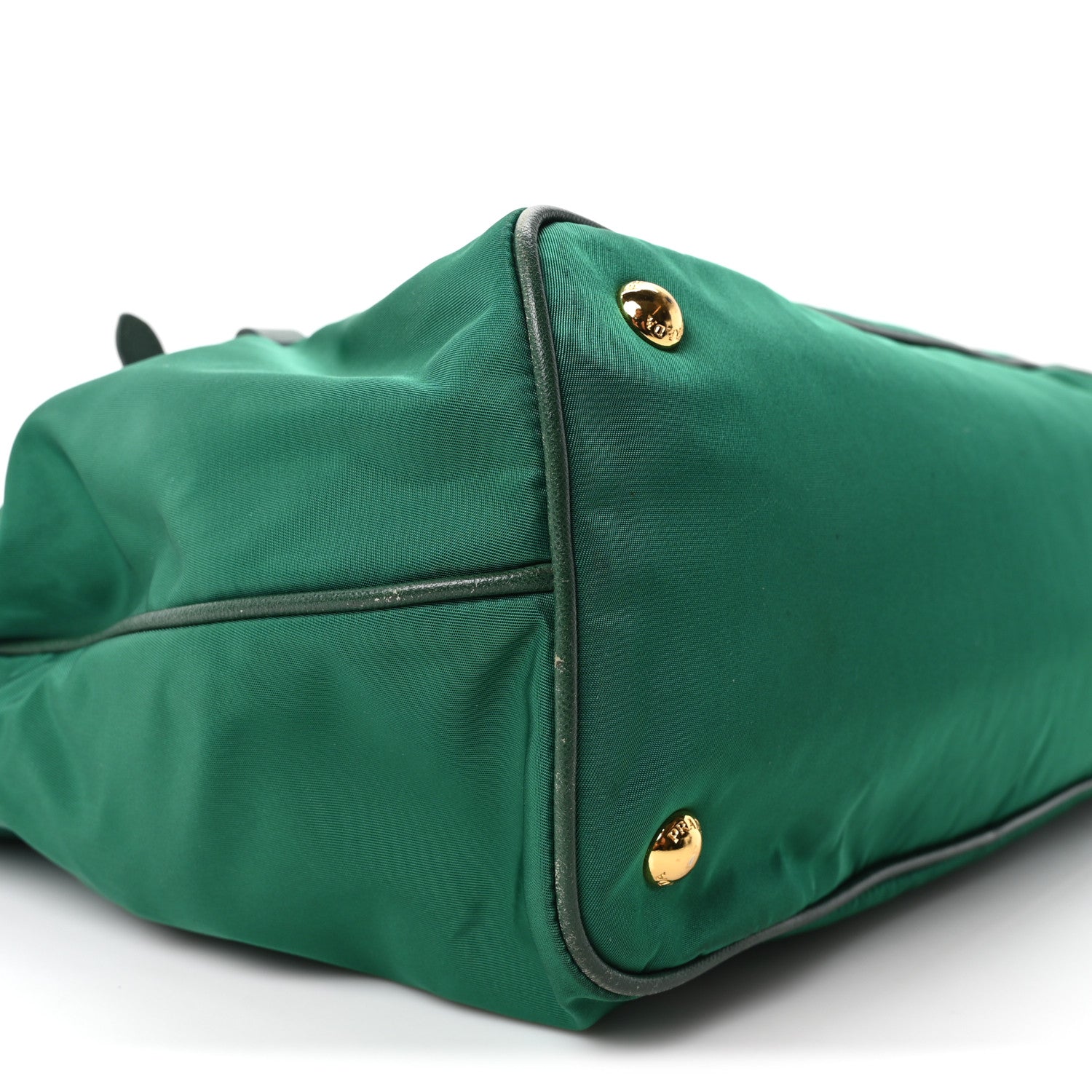 Prada Tessuto Nylon Saffiano Tote Oleandro 9 of 10