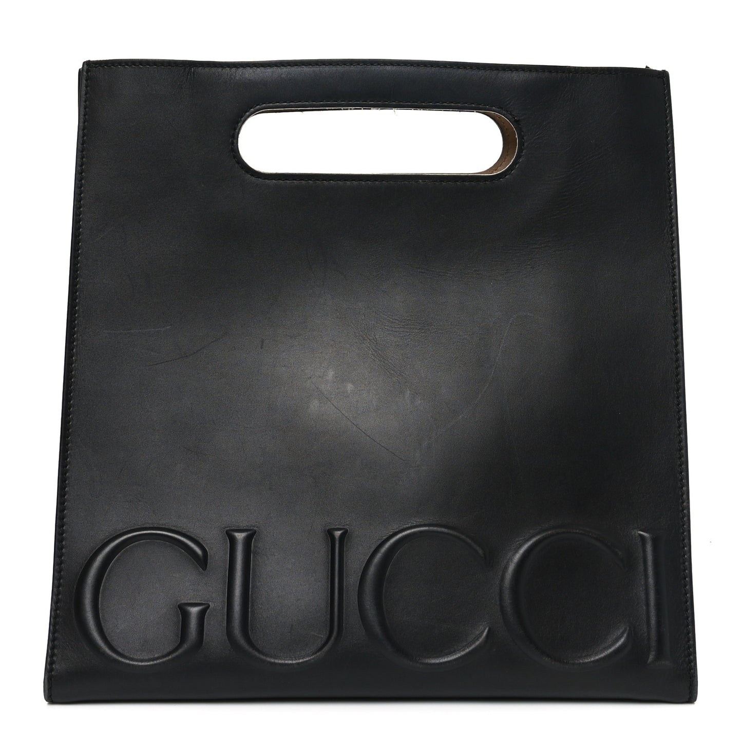 Calfskin Embossed Medium XL Tote Black