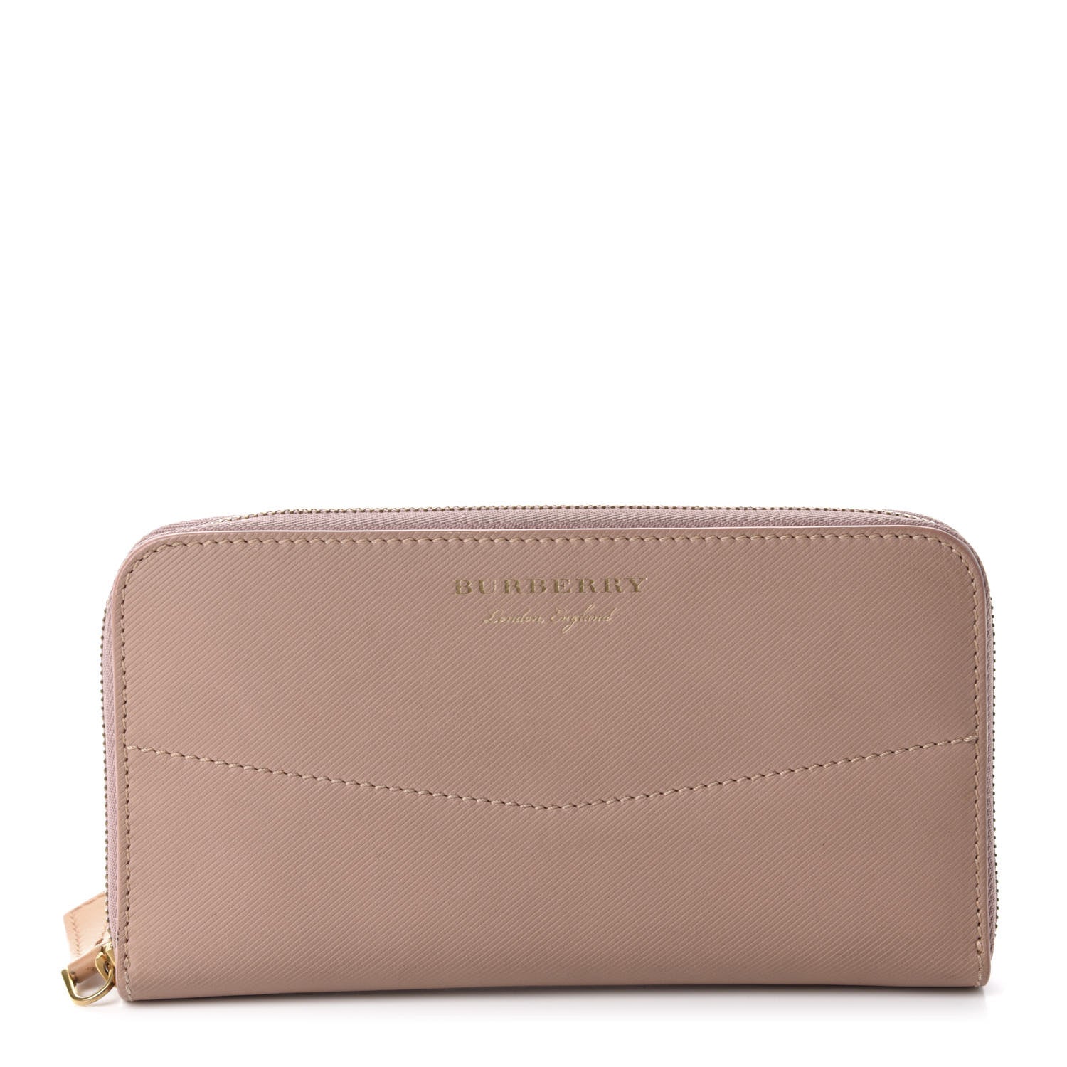 Burberry Trench Calfskin Zip Around Wallet Ash Rose 1 of 12