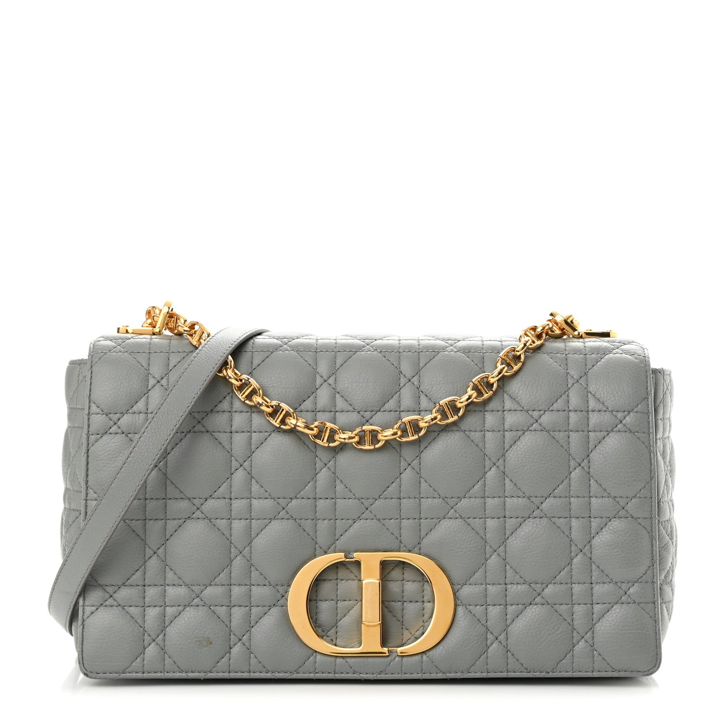 Lambskin Cannage Large Caro Bag Grey