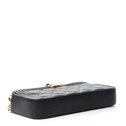 Chanel Caviar Quilted Small Boy Clutch With Chain Black 4 of 11