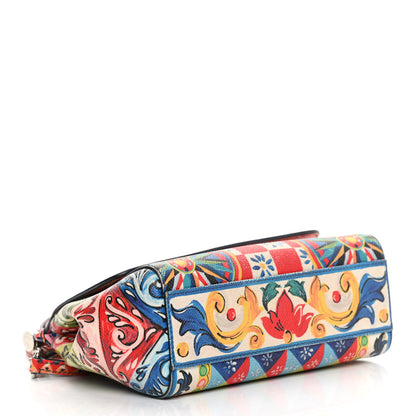 Dolce & Gabbana Dauphine Majolica Print Small Miss Sicily Satchel Multi 4 of 20