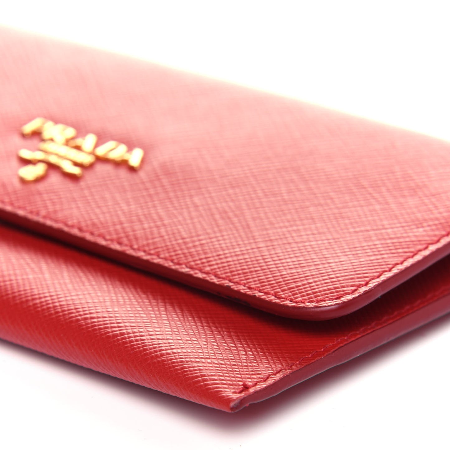 Saffiano Metal Business Card Holder Fuoco