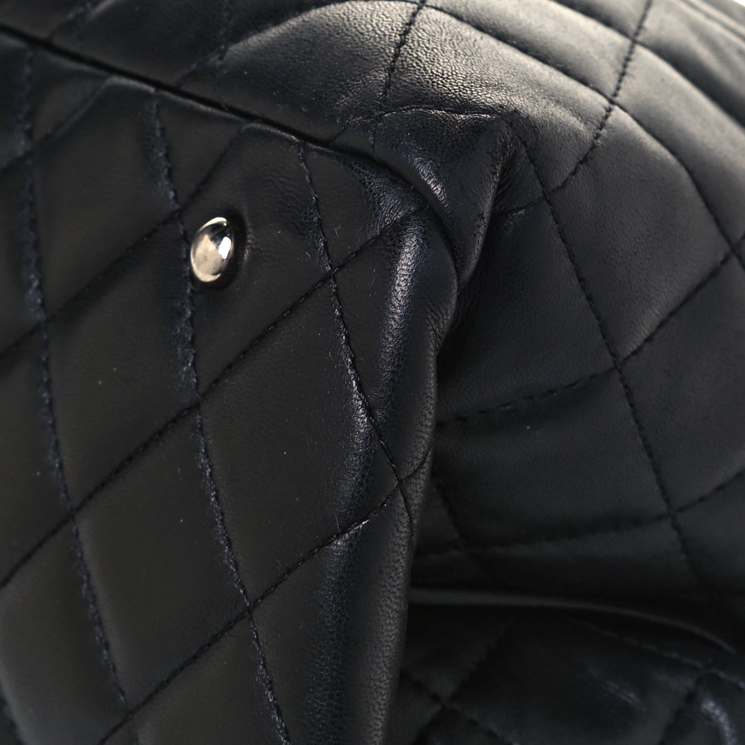 Chanel Lambskin Quilted Daily Shopping Tote Black 11 of 15