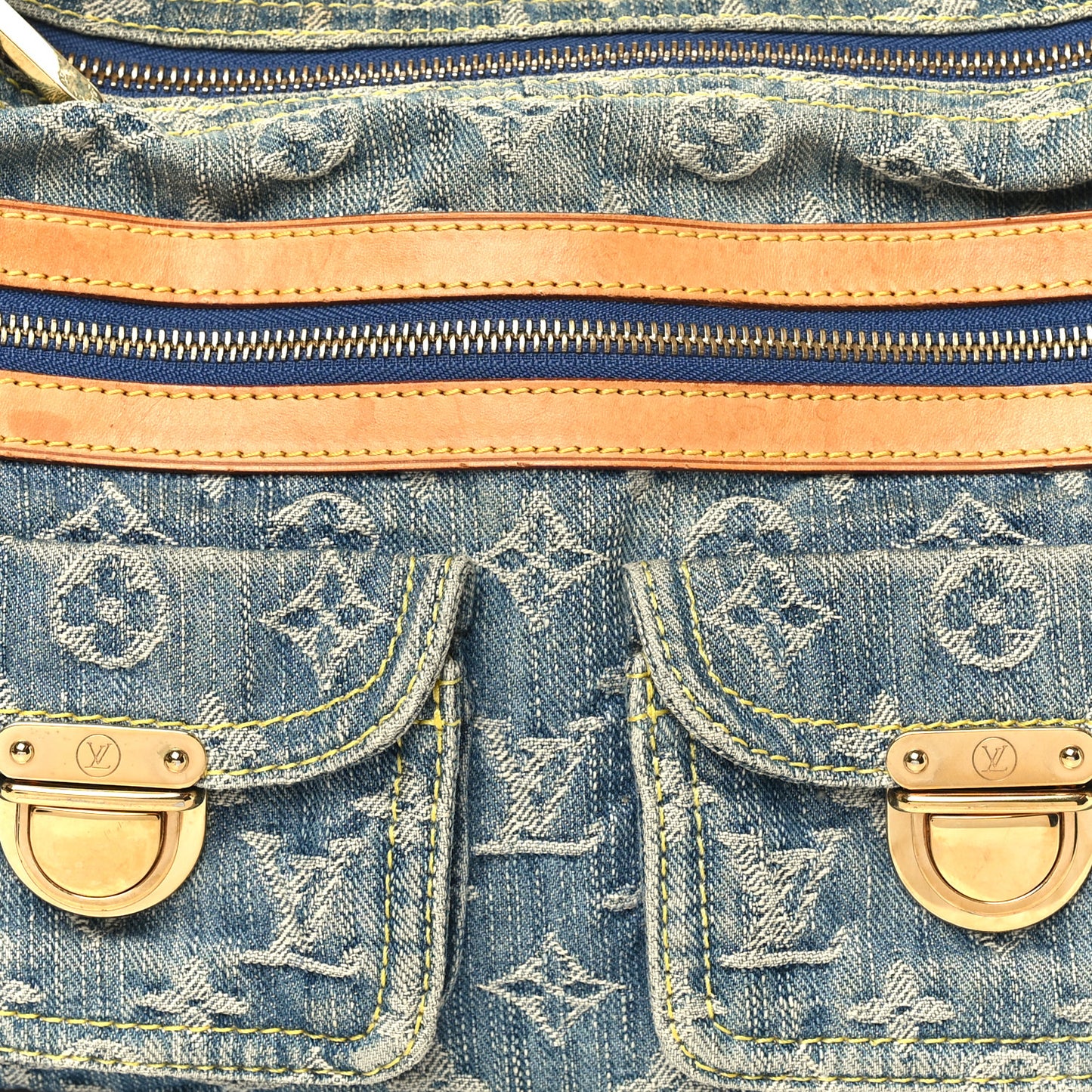 Monogram Denim Baggy PM Blue