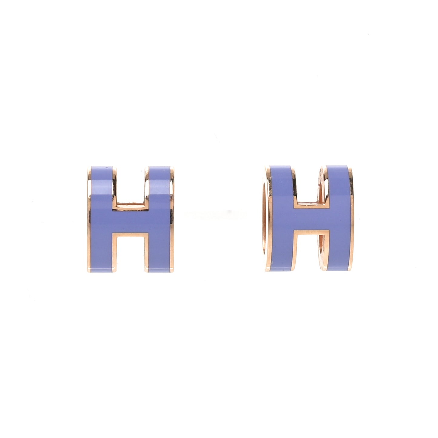 Palladium Lacquered Mini Pop H Earrings Lilac