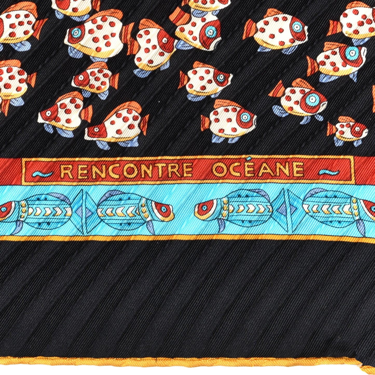 Silk Plisse Rencontre Oceane Scarf 90