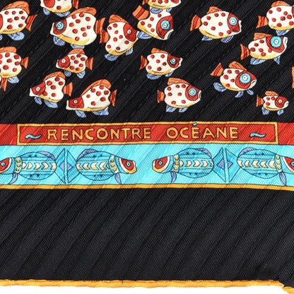 Hermes Silk Plisse Rencontre Oceane Scarf 90 5 of 7