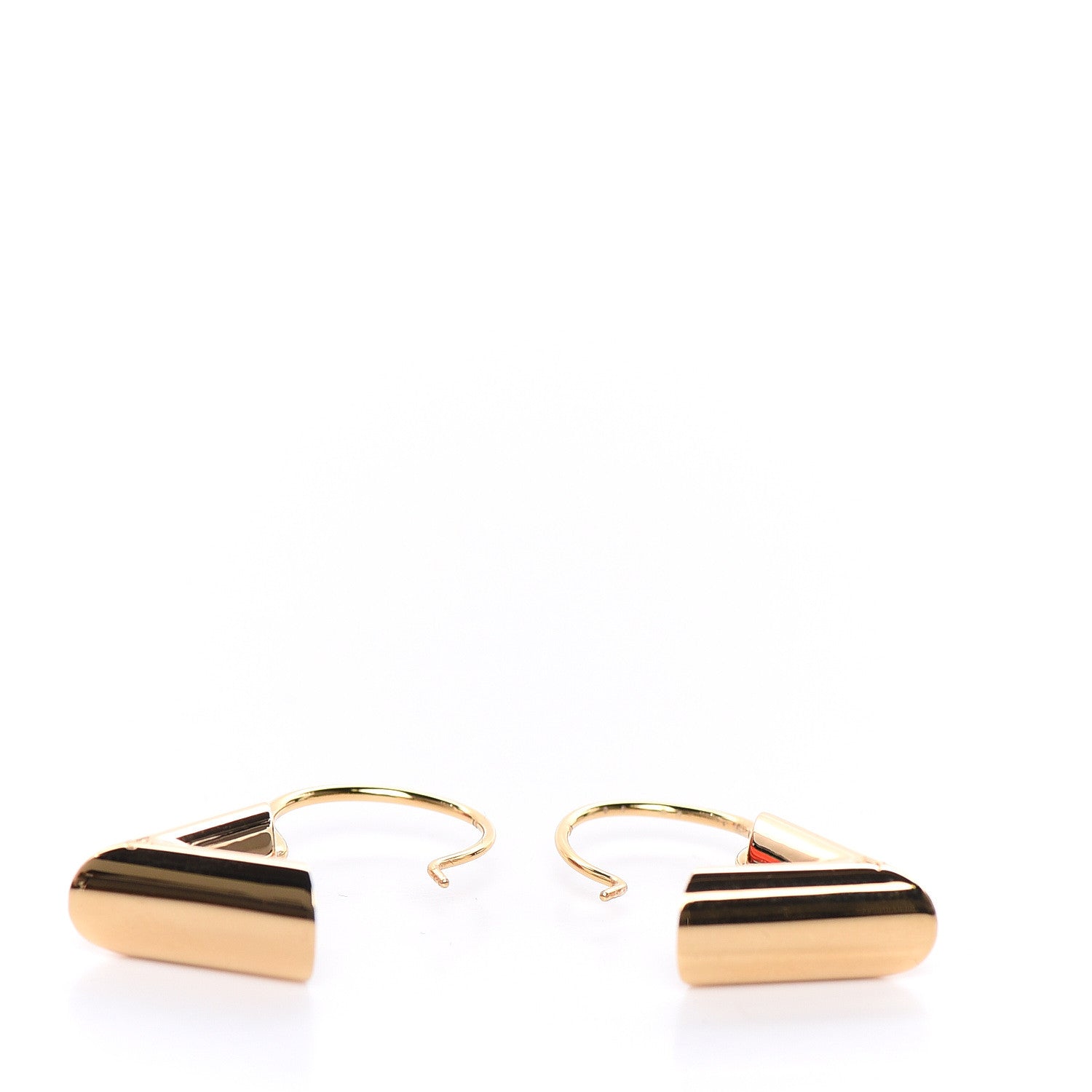 Louis Vuitton Brass Essential V Hoop Earrings Gold 3 of 5