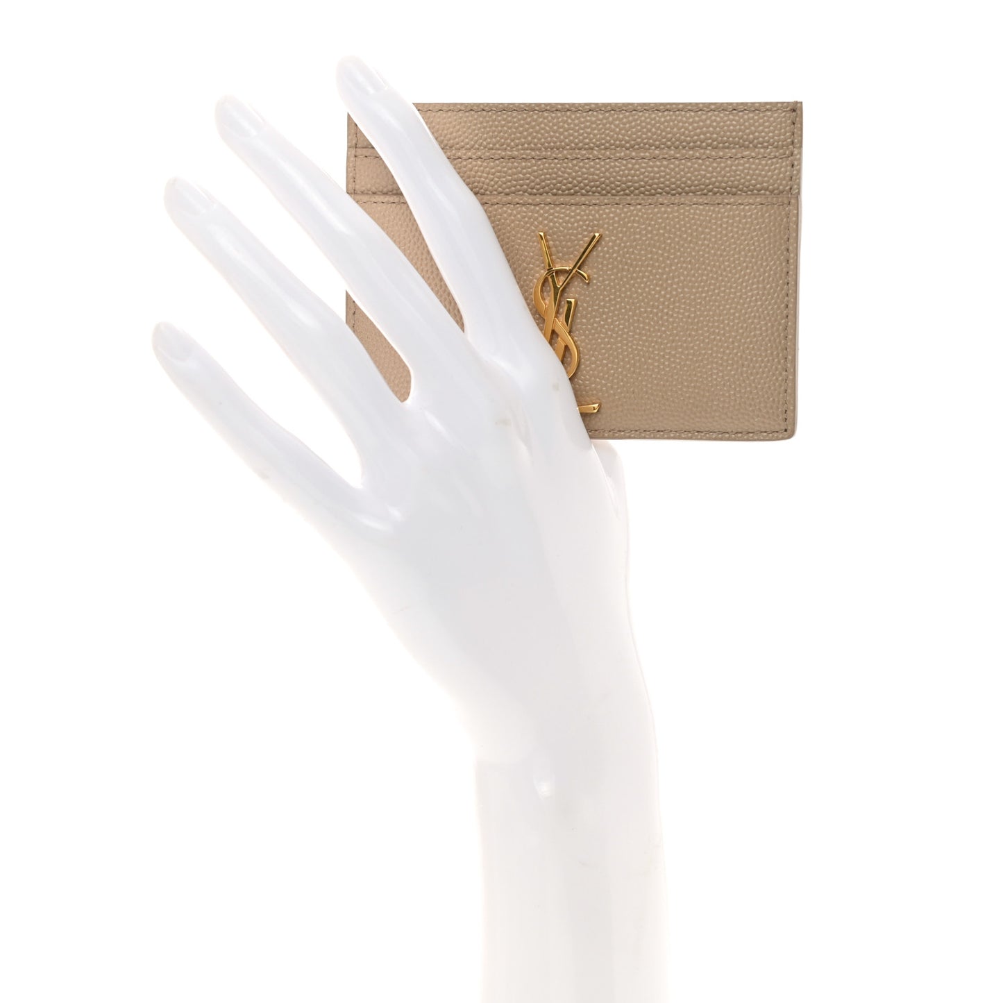 Grain De Poudre Monogram Credit Card Case Nude Powder