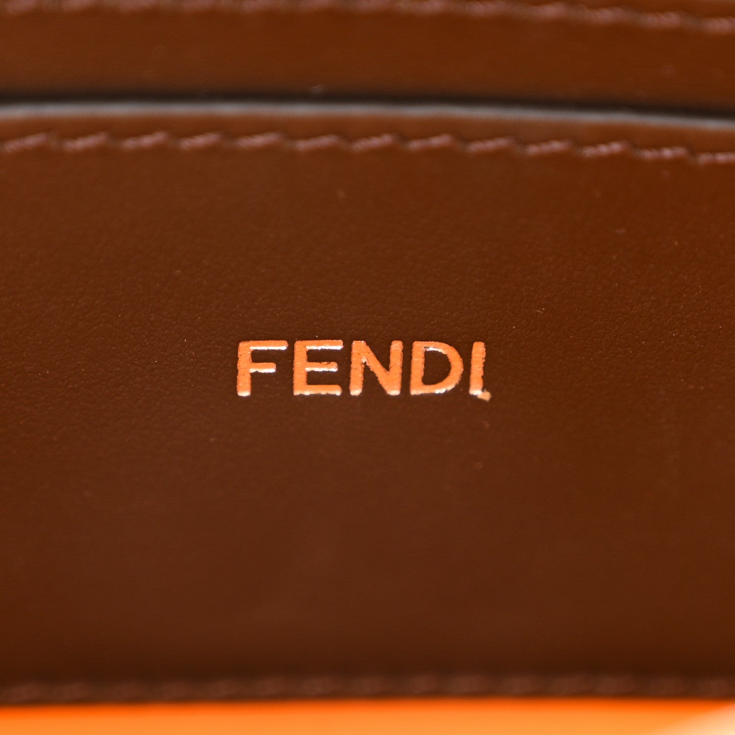 Fendi Cuoio Romano Vitello Cover Bi-Color Peekaboo I See U X Cross Satchel Orange 6 of 10