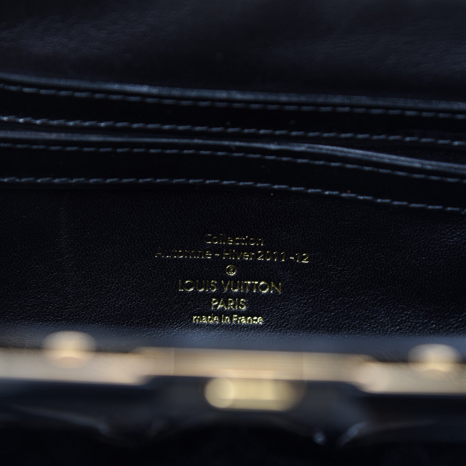 Louis Vuitton Patent Lambskin Fascination Lockit BB Frame Black 8 of 9