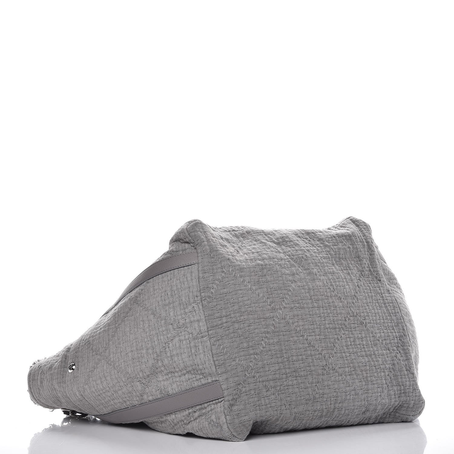 Chanel Canvas Large Double Face Shopping Tote Grey 4 of 7