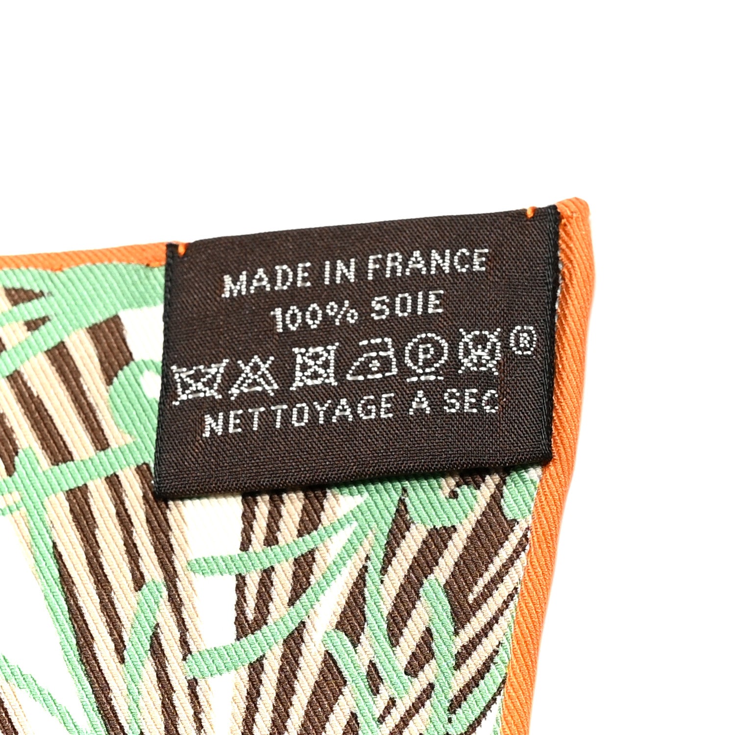 Hermes Silk Tyger Tyger Scarf 70 Beige Dore Orange Cuit Vert 3 of 5