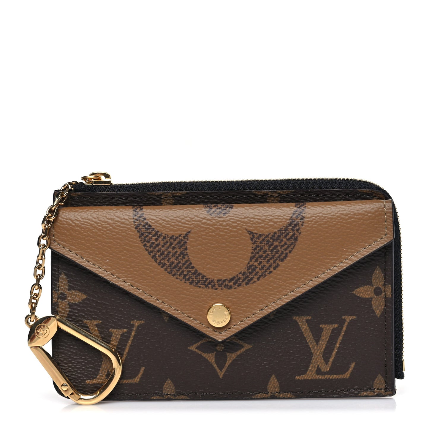 Reverse Monogram Recto Verso Card Holder Brown