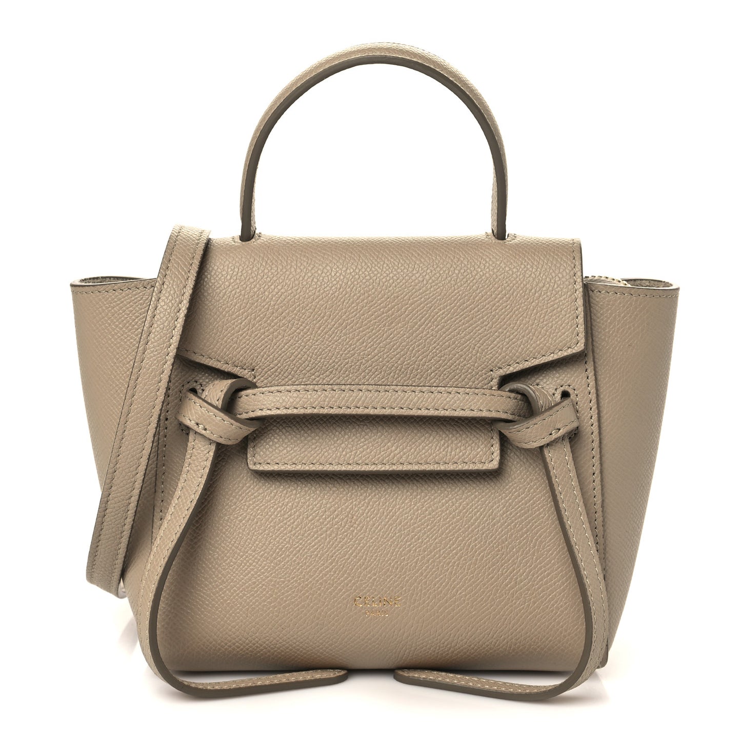 Grained Calfskin Pico Belt Bag Light Taupe