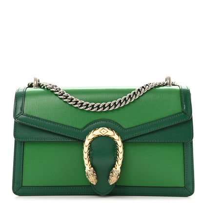Gucci Azalea Calfskin Enamel Small Dionysus Shoulder Bag New Shamarock Emerald Off White 1 of 13