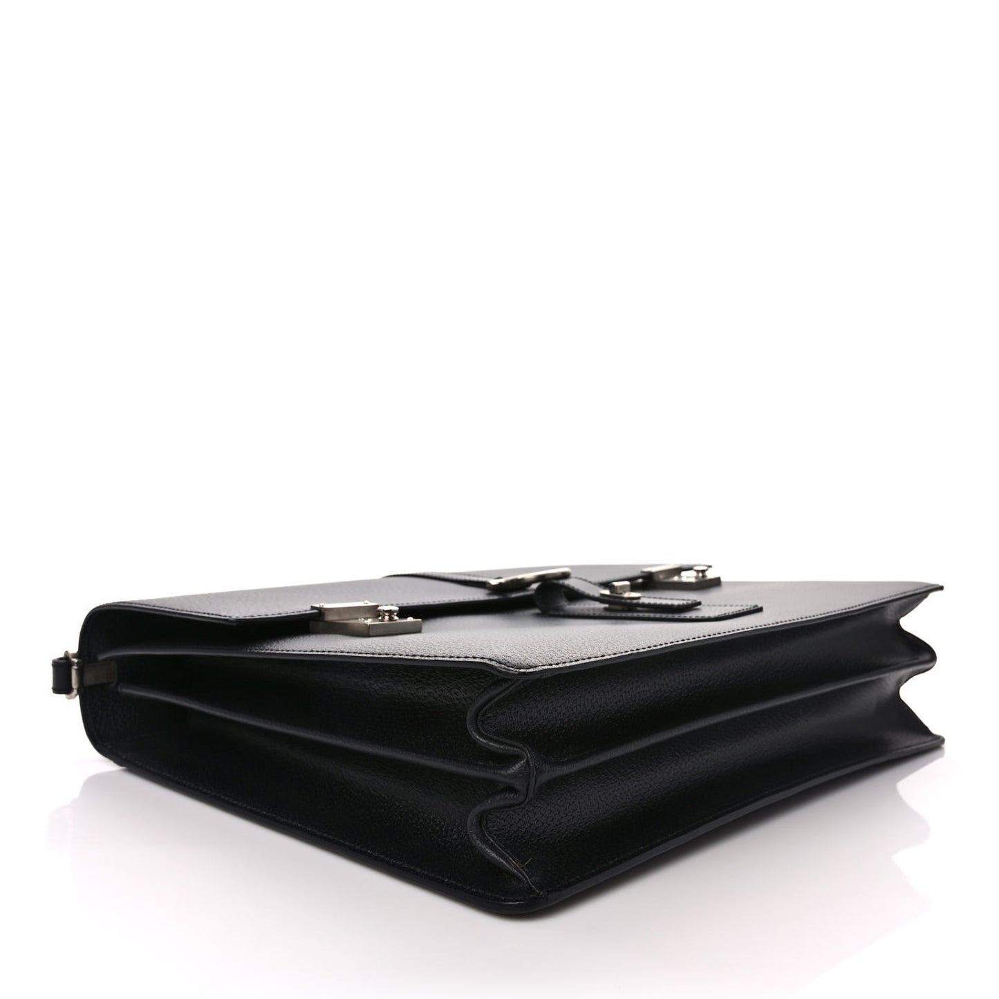 Pigskin Chelsea Briefcase Black
