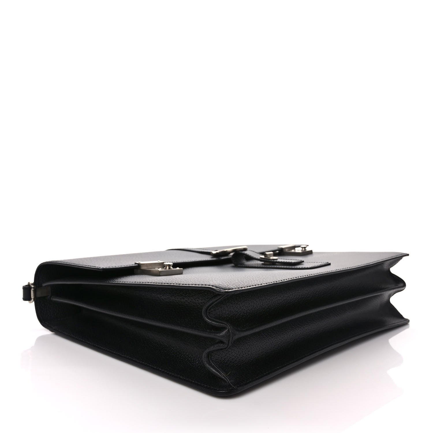 Salvatore Ferragamo Pigskin Chelsea Briefcase Black 4 of 8