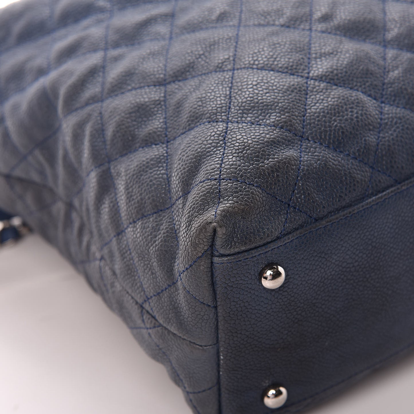 Caviar Quilted French Riviera Hobo Blue