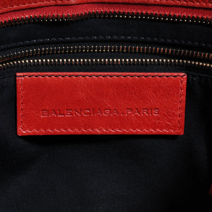 Balenciaga Agneau Cross Perforated City Ruby Red 34 of 38