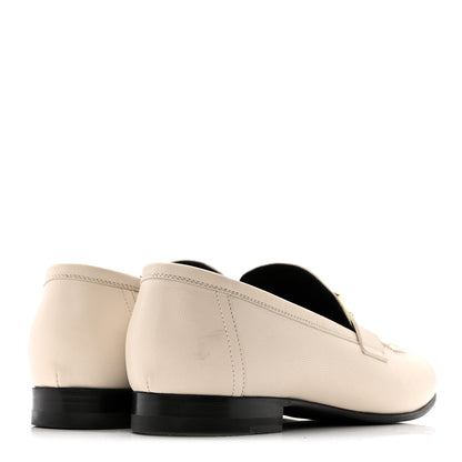 Hermes Calfskin Womens Paris Loafers 37 White 5 of 13