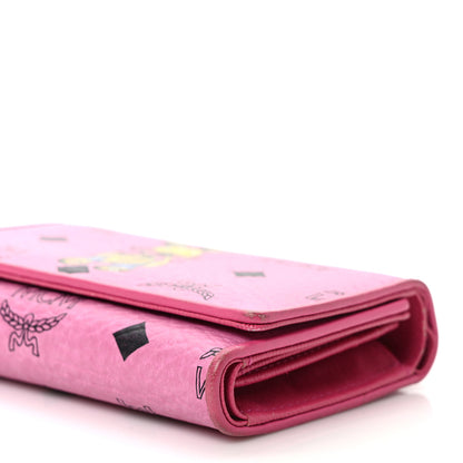 MCM Visetos Rabbit Tri-Fold Wallet Pink 8 of 11