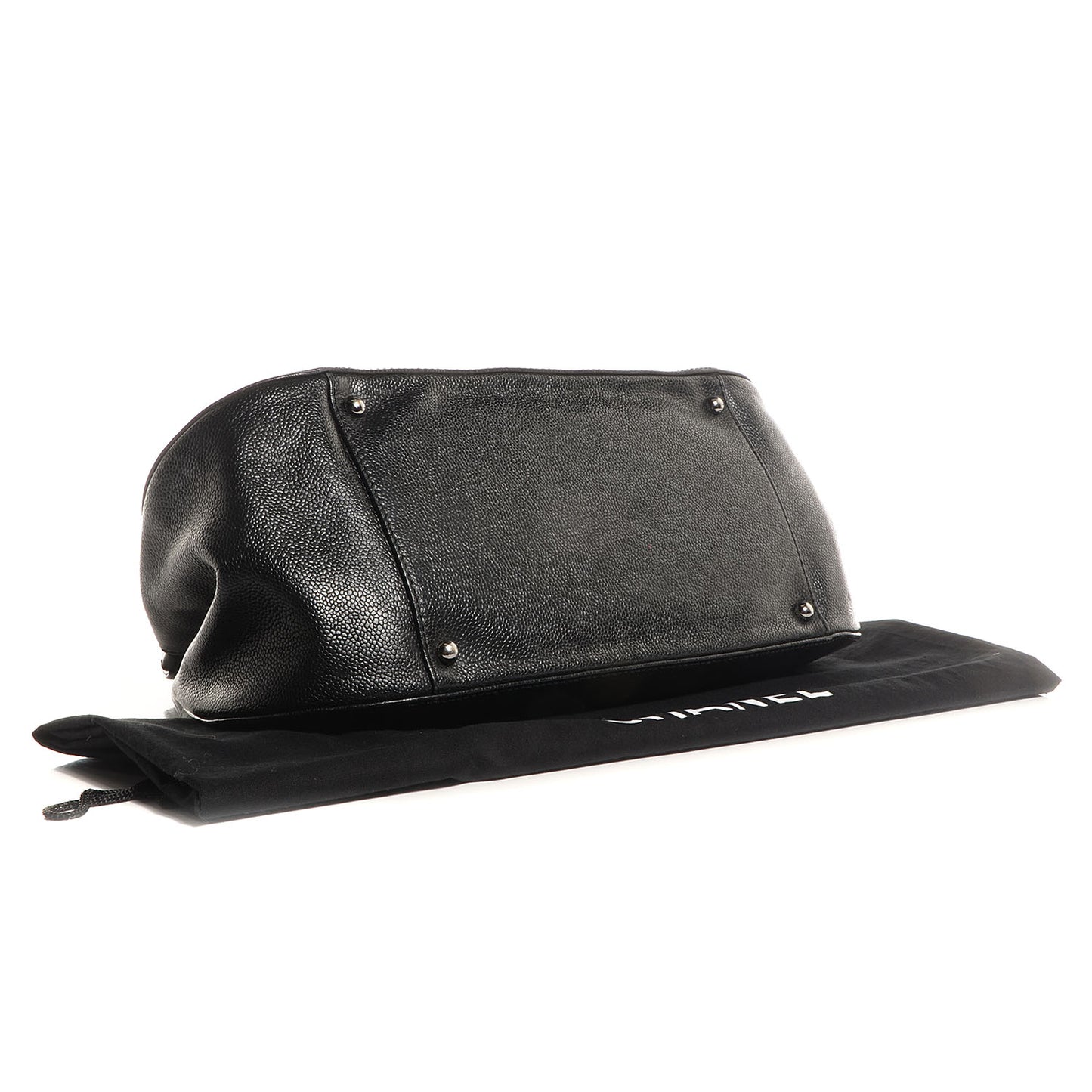 Caviar Quilted Mademoiselle Flap Bag Black