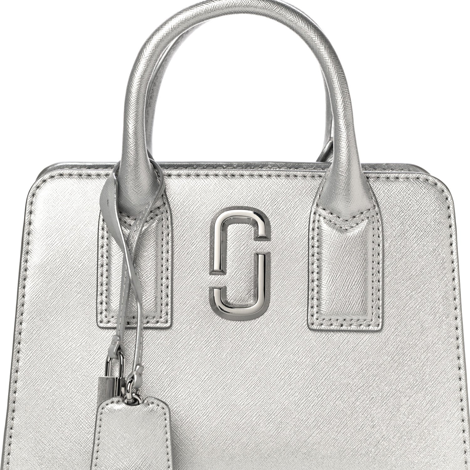 Marc Jacobs Metallic Saffiano Big Shot Tote Silver 12 of 12