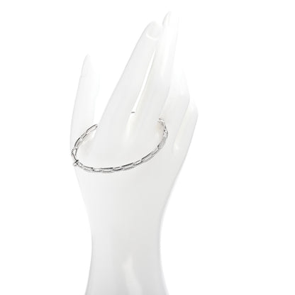 David Yurman 18K White Gold Diamond 4mm Stax Chain Link Bracelet 2 of 5