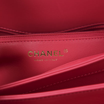Chanel Lambskin Quilted Medium Trendy CC Flap Dual Handle Bag Dark Pink 6 of 11