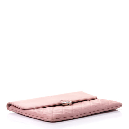 Chanel Lambskin Quilted CC Box Pouch Light Pink 3 of 4