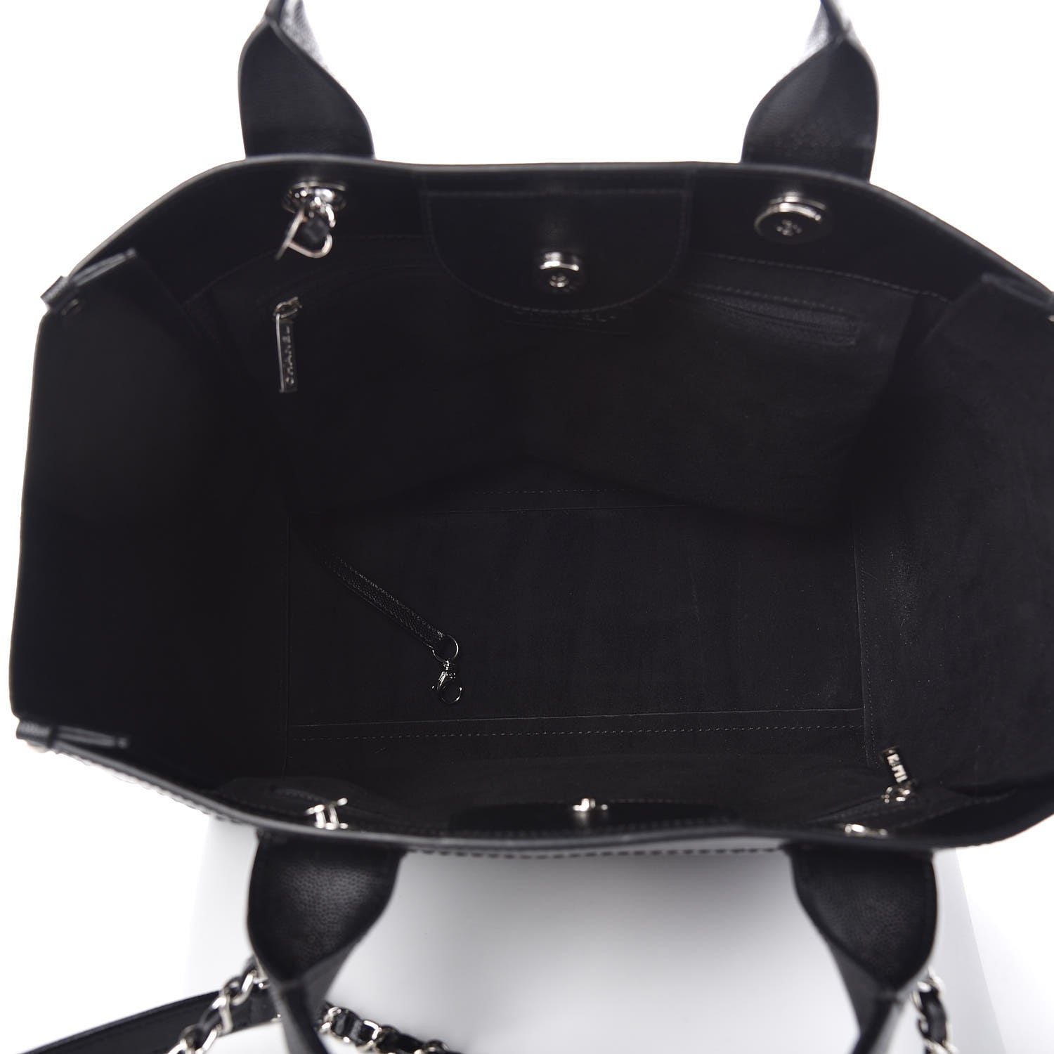 Chanel Caviar Small Studded Deauville Tote Black 5 of 14