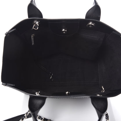 Chanel Caviar Small Studded Deauville Tote Black 5 of 14