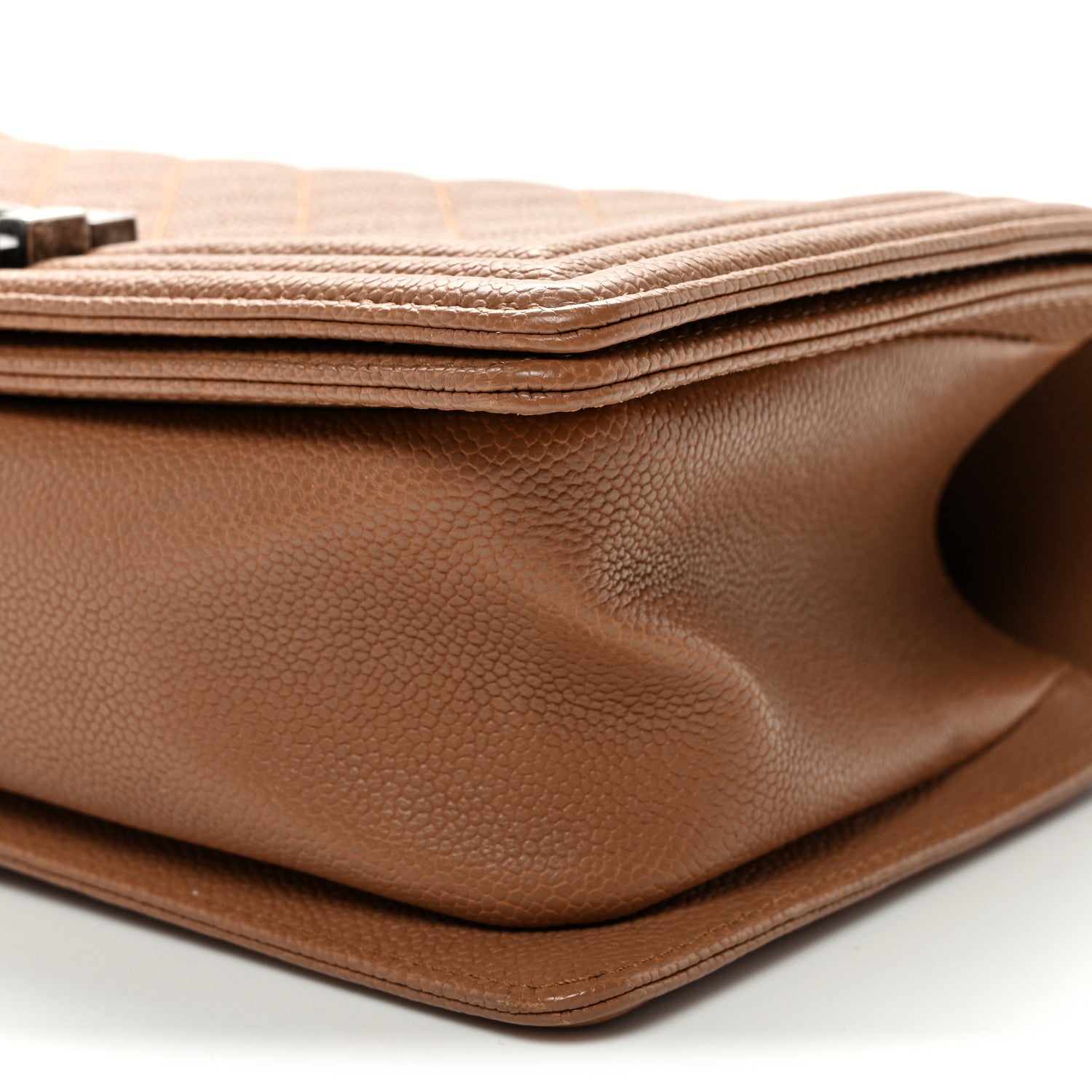 Chanel Caviar Quilted Medium Boy Flap Light Brown 10 of 11