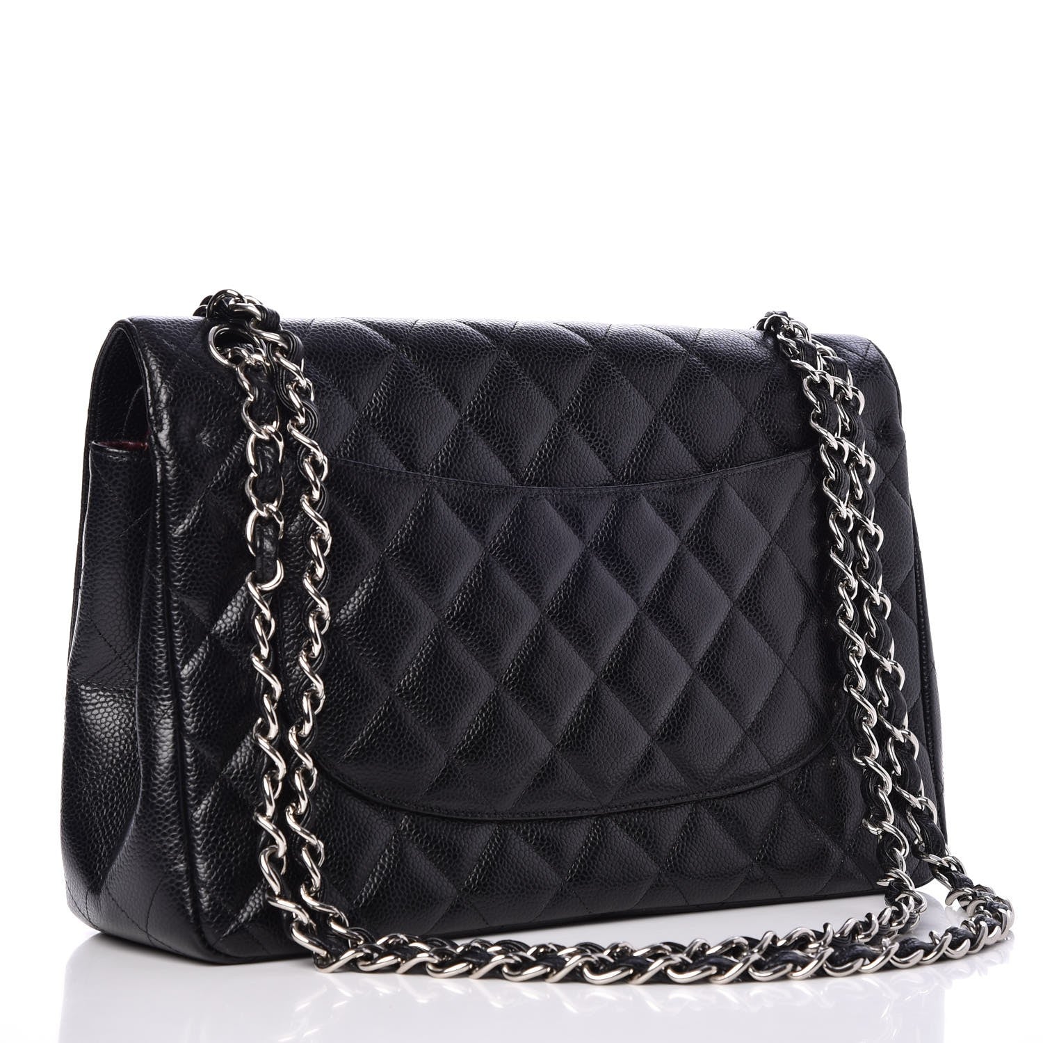 Chanel Caviar Quilted Jumbo Double Flap Black 3 of 9