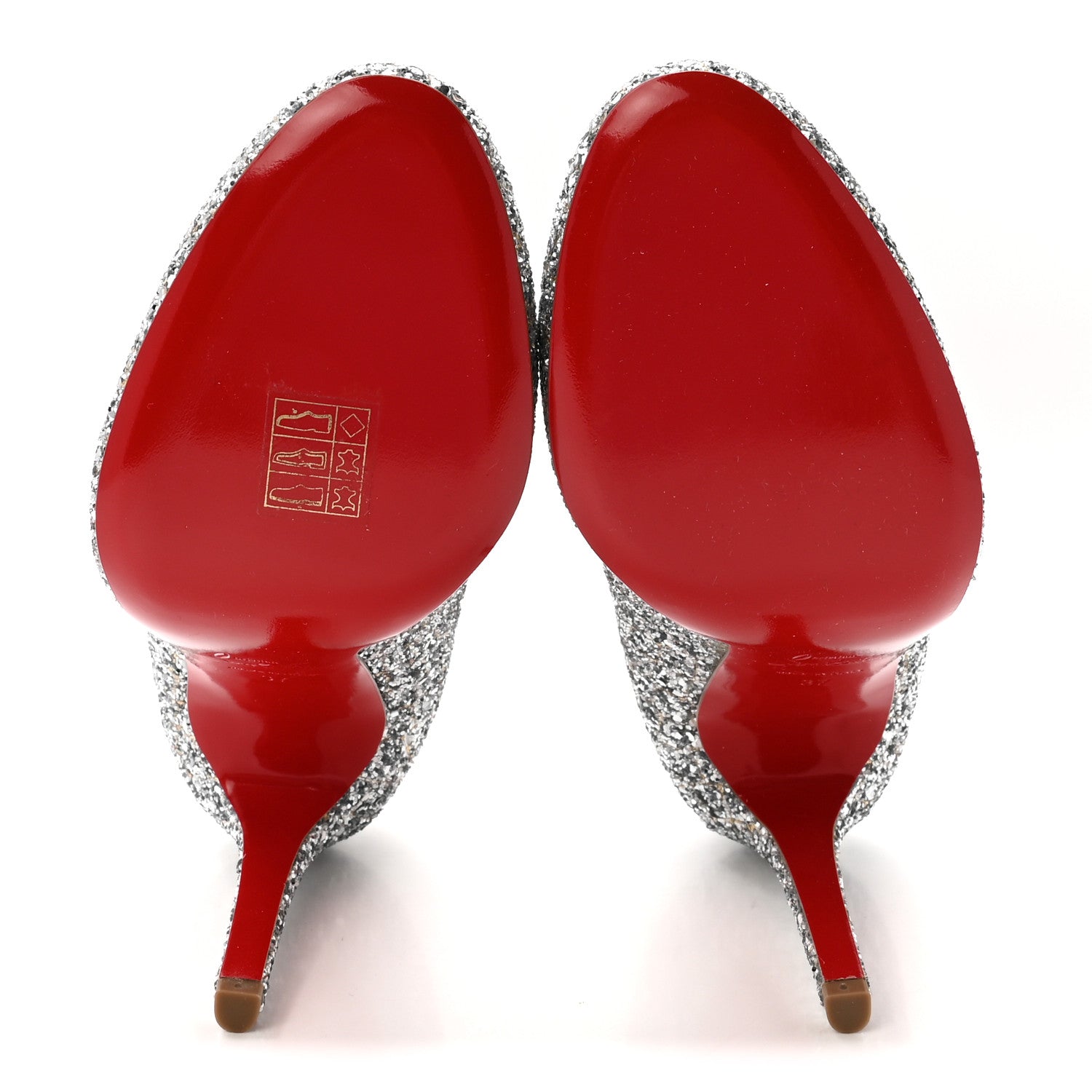 Christian Louboutin Glitter Canvas Aliglitter Fifille 100 Pumps 37 Silver 6 of 9