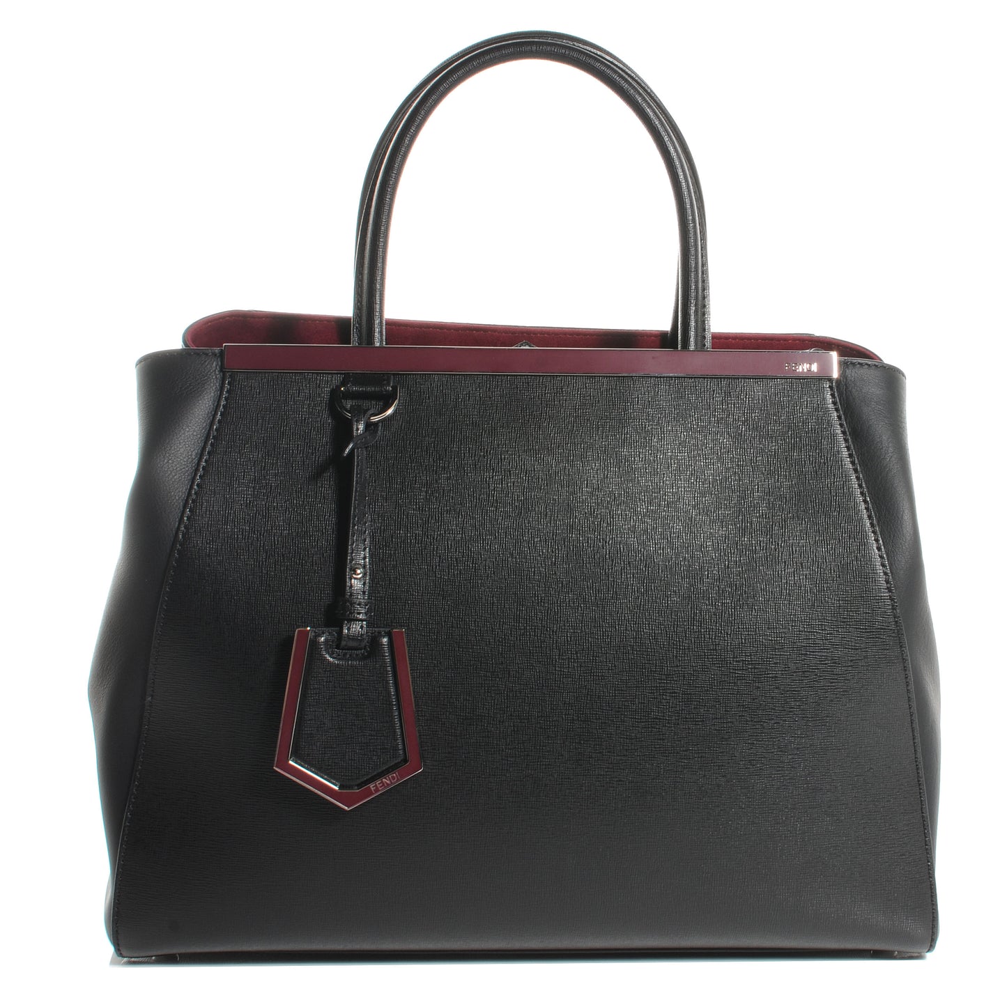 Vitello Elite Regular 2Jours Tote Black Vino